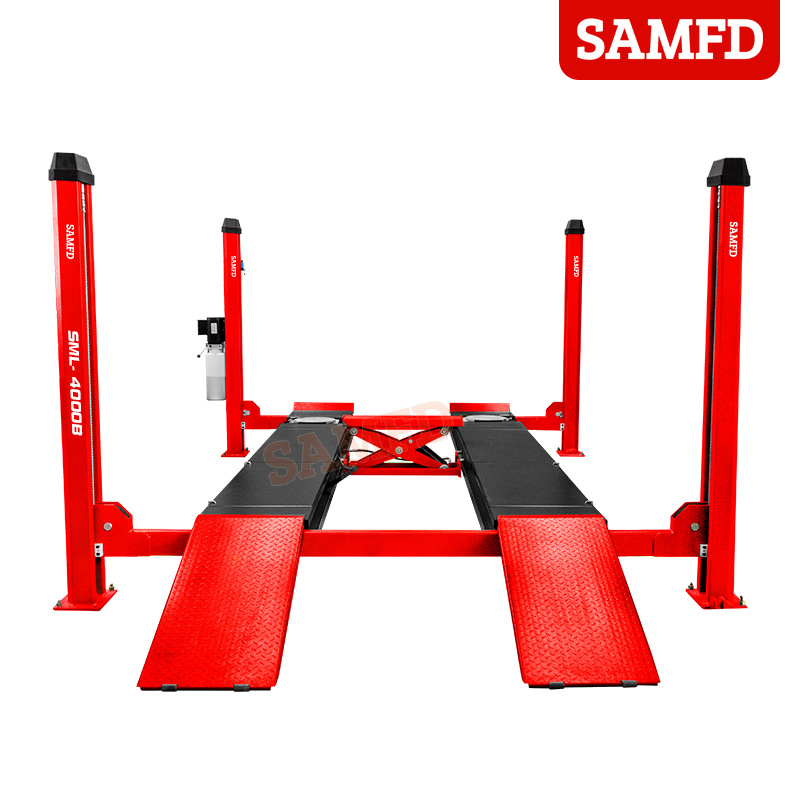 Elevador de coches SAMFD, elevador de cuatro columnas, elevador para reparación de automóviles, elevador de cuatro columnas para alineación de cuatro ruedas