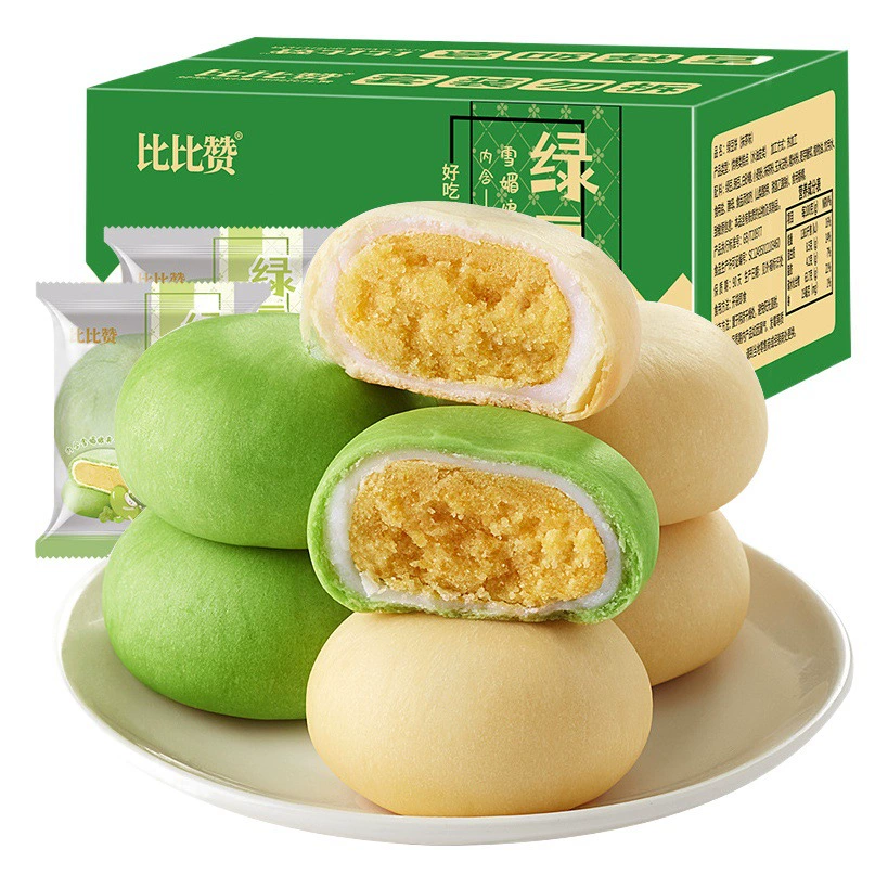 Бибизан Матча торт из зеленой фасоли хлеб полная коробка завтрак для голодной ночной закуски онлайн популярная Повседневная закуска