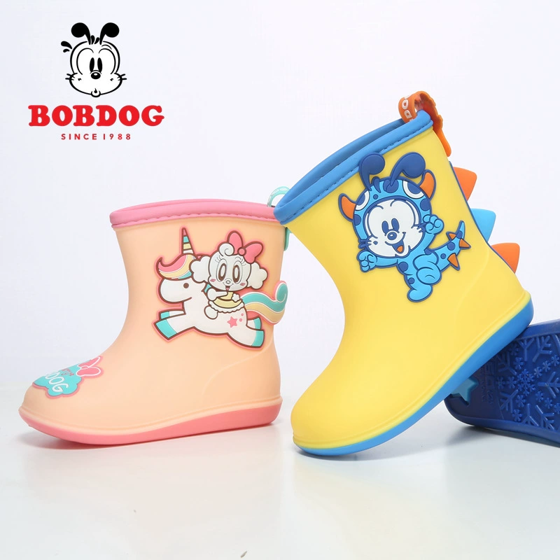 Новый Bobdog Babb детские дождевые ботинки милые противоскользящие мужские и женские детские ботинки дождя детские летние легкие водяные ботинки