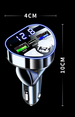 Mobil şarj cihazları Fast Charging Bluetooth Receiver - heart-shaped-3-port-super-fast-charging-bluetooth-player-foldable