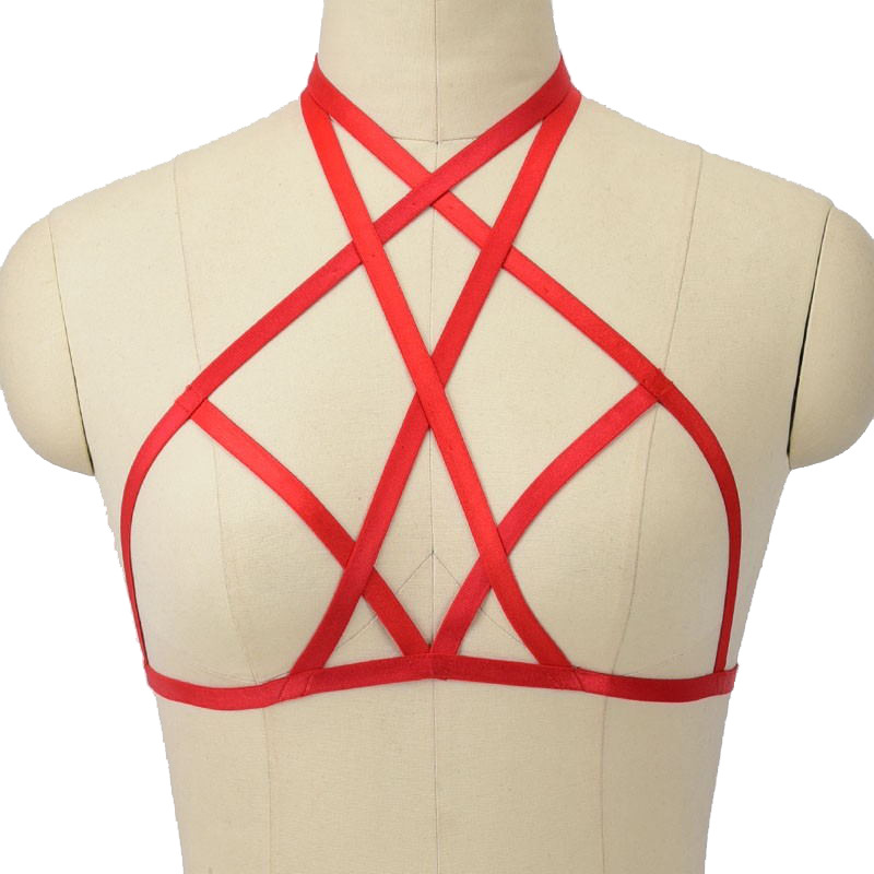 亚马逊欧美热卖绑带情趣露乳弹力束缚线束情趣内衣 O0564一件代发|ms