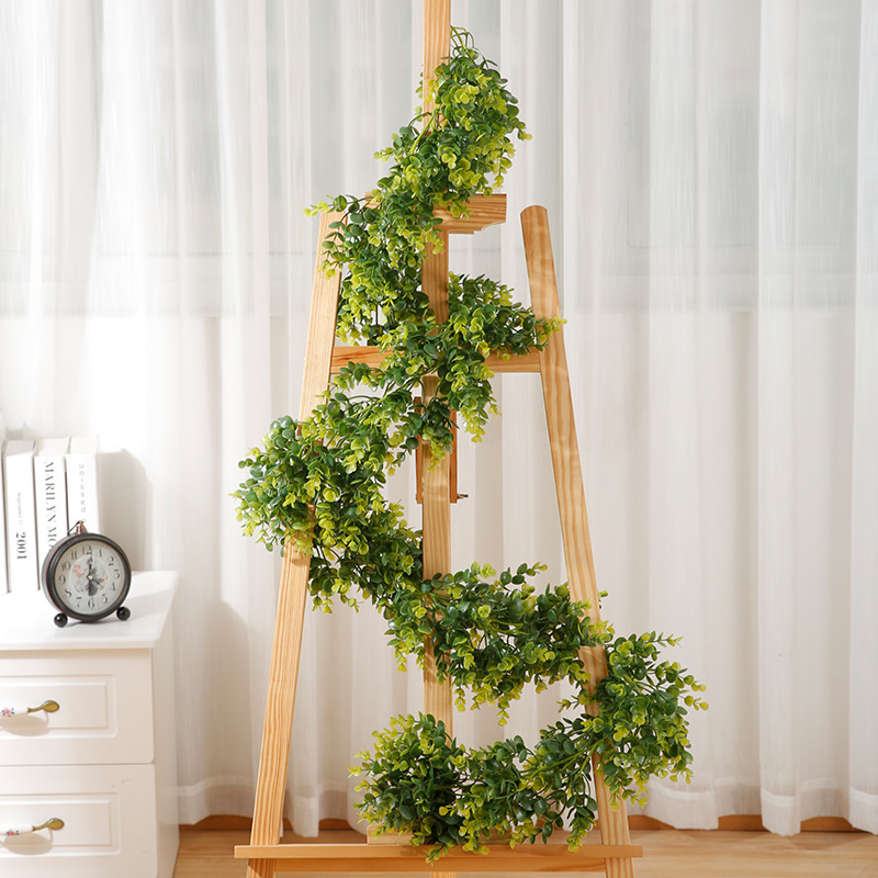 Factory cross-border foreign trade decoration Vine wedding home encryption simulation money Yesena plastic big eucalyptus