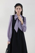 早秋季新款法式赫本风小个子显瘦黑色字背带连衣裙时尚套装