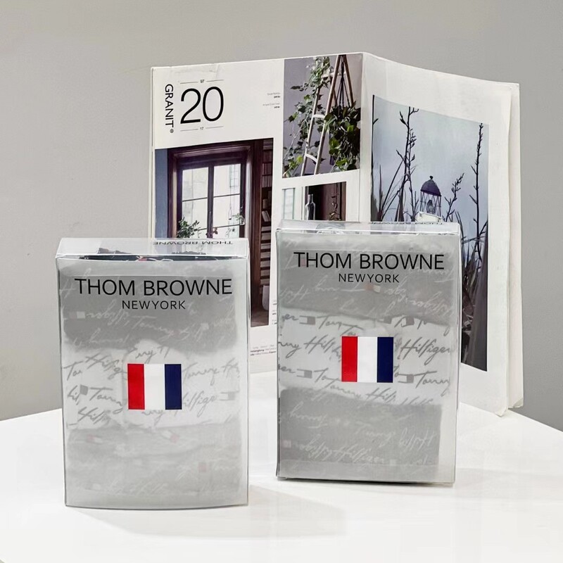 in stock Four Seasons Tommy Men's Cotton Comfortable Breathable Box Boxer Shorts Three Pack Printed Underwear 1