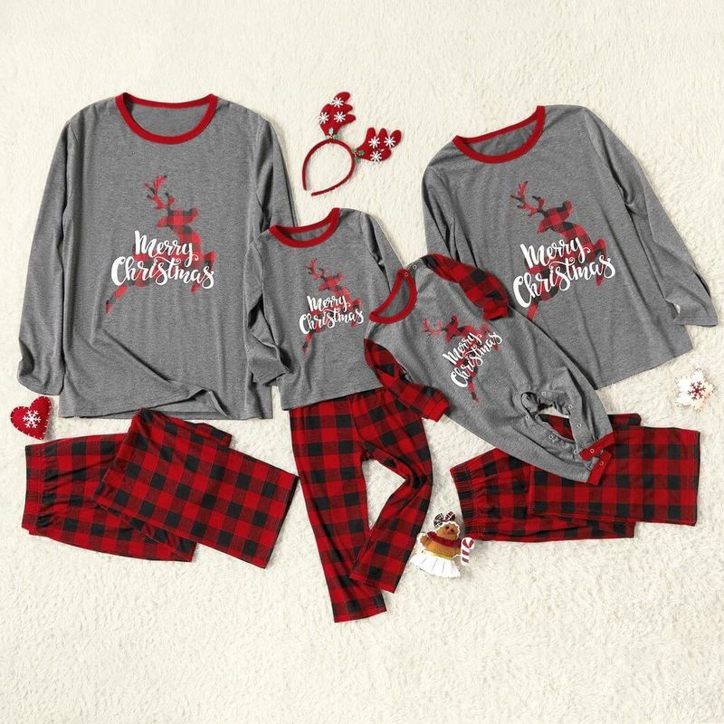 クリスマストナカイ家族クリスマス親子服大人子供パジャマ現物|undefined