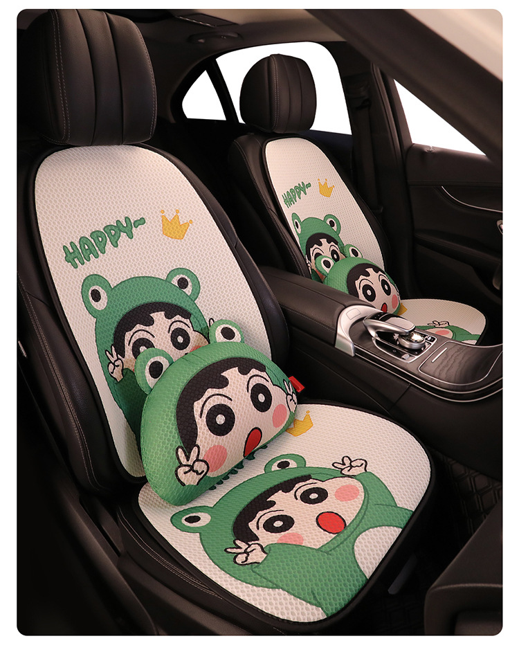 Cute Cartoon Crayon Shin New Car Seat Cushion Four Seasons Universal Cyber Popular Half Bag Seat Cover Women's Seat Cushion Winter Seat Cover