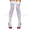 Sexy white knee socks with bow, halloween, dress up