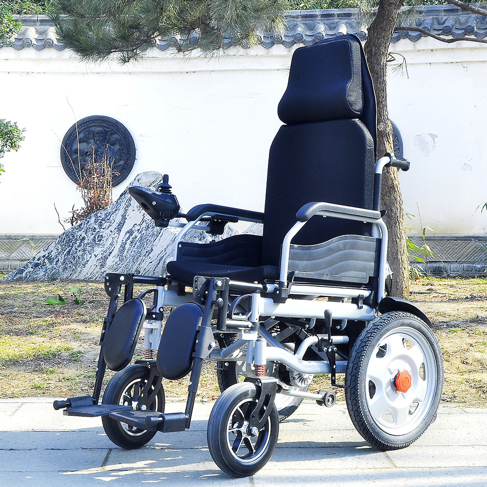 Reclining Electric Wheelchair, Intelligent Fully Automatic Folding Electric Wheelchair for the Elderly and Disabled, Mobility Scooter for the Elderly
