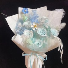 感创意混搭玫瑰永生花束生日礼物送女生闺蜜朋友七夕情人节教师节