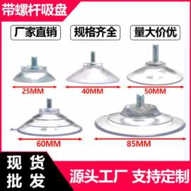 厂家批发M4M5M6M8带螺丝吸盘汽车亚克力固定白色环保透明塑料玻璃