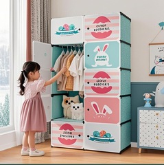 子供用ワードローブプラスチックワードローブ肥厚アップグレード子供用ワードローブ収納ベビーベビーワードローブDIYコンビネーションワードローブ