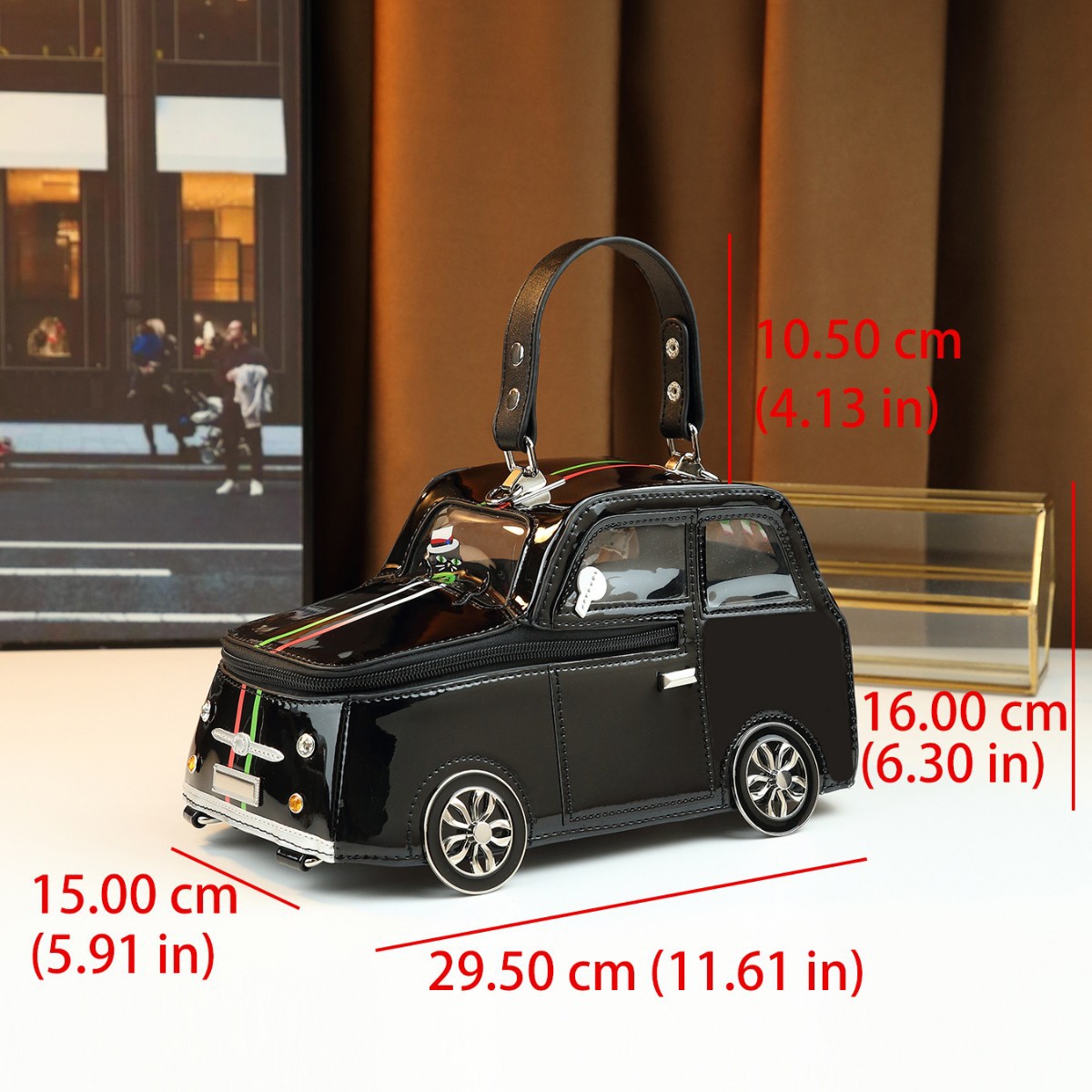 Trendy crossbodytas in de vorm van een terreinwagen, met cartoonauto-design voor dames._voghion.com