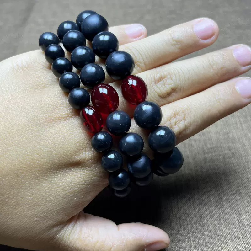黑砭石批发8mm手链项链磨砂光10MM手串地摊玉器工艺品批发
