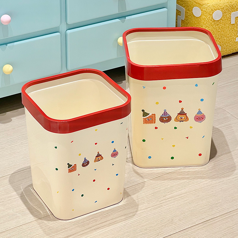 Ins-Style Household Trash Can with Press Ring and Lid, Odor-Proof, Suitable for Living Room, Bedroom, and Bathroom, Large Capacity Trash Bin Ins-Style Household Trash Can with Press Ring and Lid, Odor-Proof, Suitable for Living Room, Bedroom, and Bathroom, Large Capacity Trash Bin