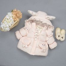 女童加绒棉衣冬装2025年新款洋气棉袄女孩中长款外套冬季儿童棉服