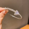 Silver bracelet, triangle