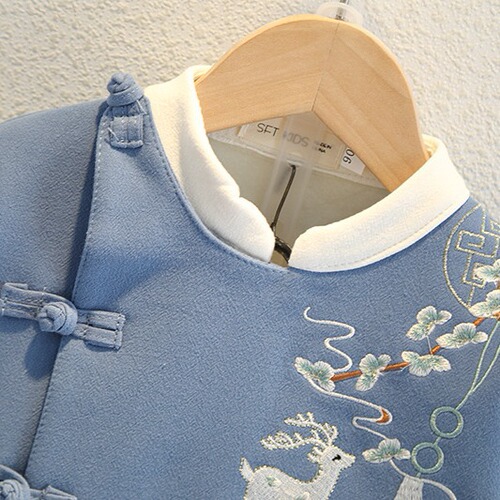 Set of Hanfu Ancient Style Autumn/Winter Outfit for Boys, Tang-style Children's Chinese-style Baby Modified Ancient Costume for Kindergarten Performance