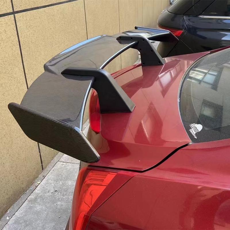 Factory car modification general-purpose tail non-perforated MP big tail fixed wing carbon pattern GT tail spoiler