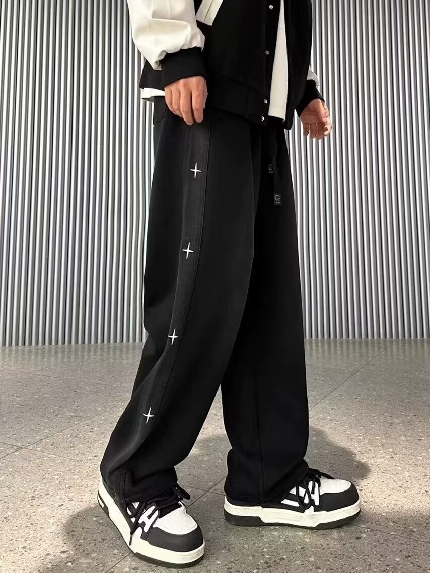 American Style Jeans High-End Vintage Loose High Street Wide-Leg Draped Straight Long Pants Trendy Men_mkmklike.com