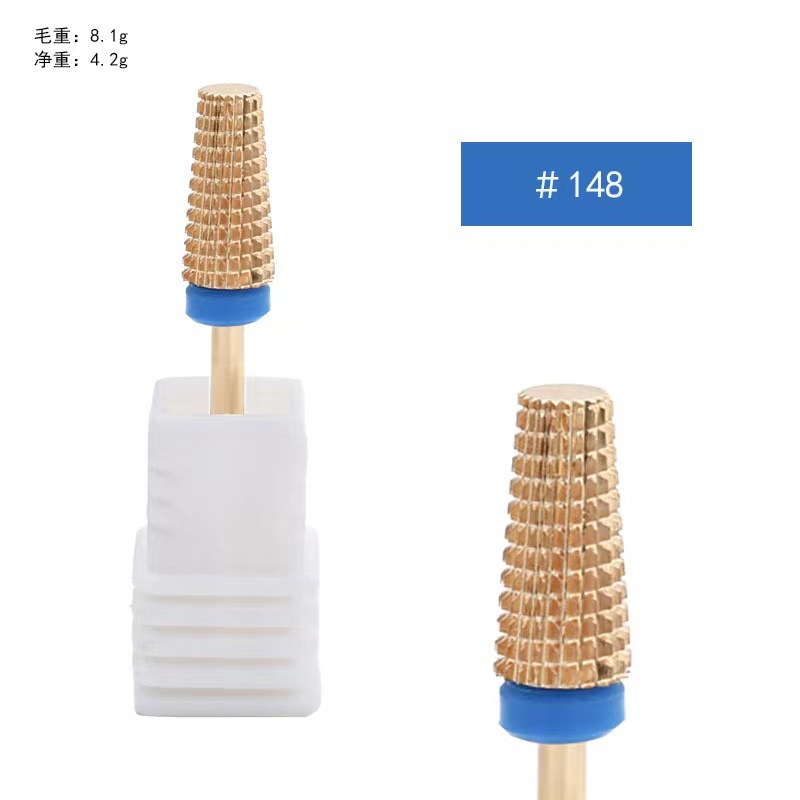 Cabeza de molienda de acero de tungsteno de uñas Diente de ranura recta removedor de esmalte de uñas rápido de dos vías cabeza de molienda de goma cabeza de molienda multifuncional cabeza de molienda cinco en uno