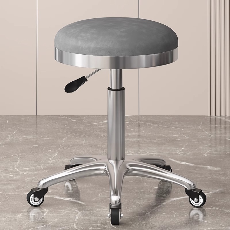 Taburete de belleza, taburete de polea especial para salón de belleza, taburete de peluquería, taburete de peluquería, silla de elevación para manicurista, taburete redondo