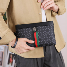 男士手拿包新款商务通勤手伶包欧美时尚大牌夹包大容量手抓信封包