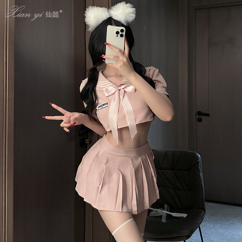 Xianyi Sexy Intimates Sailor Uniform Qqny Pure Desire Ultra Short Jk Pleated Skirt Pure Student Outfit Sexy Clothing 536