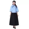 Blue cotton [top+long skirt]