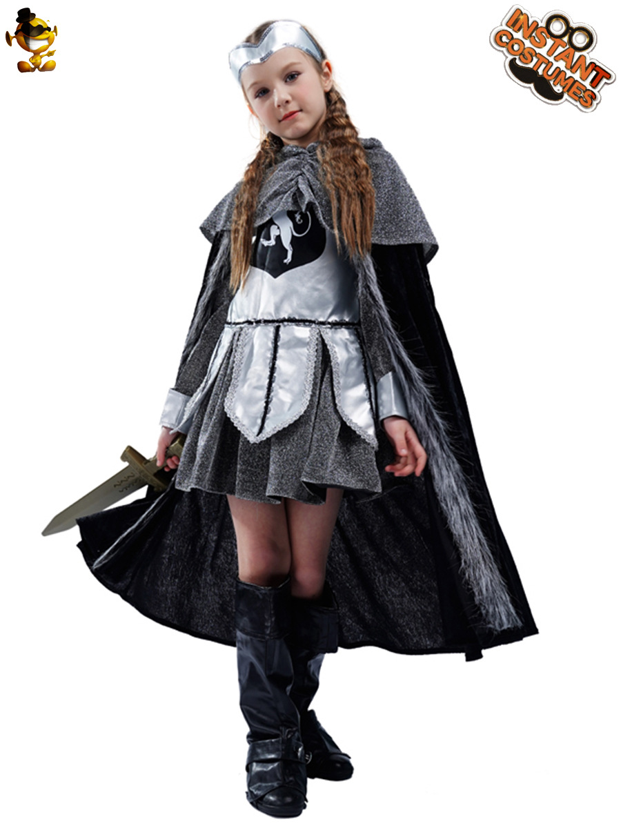 Niña Caballero traje de rendimiento traje de la etapa de la mascarada traje de Halloween traje de cosplay
