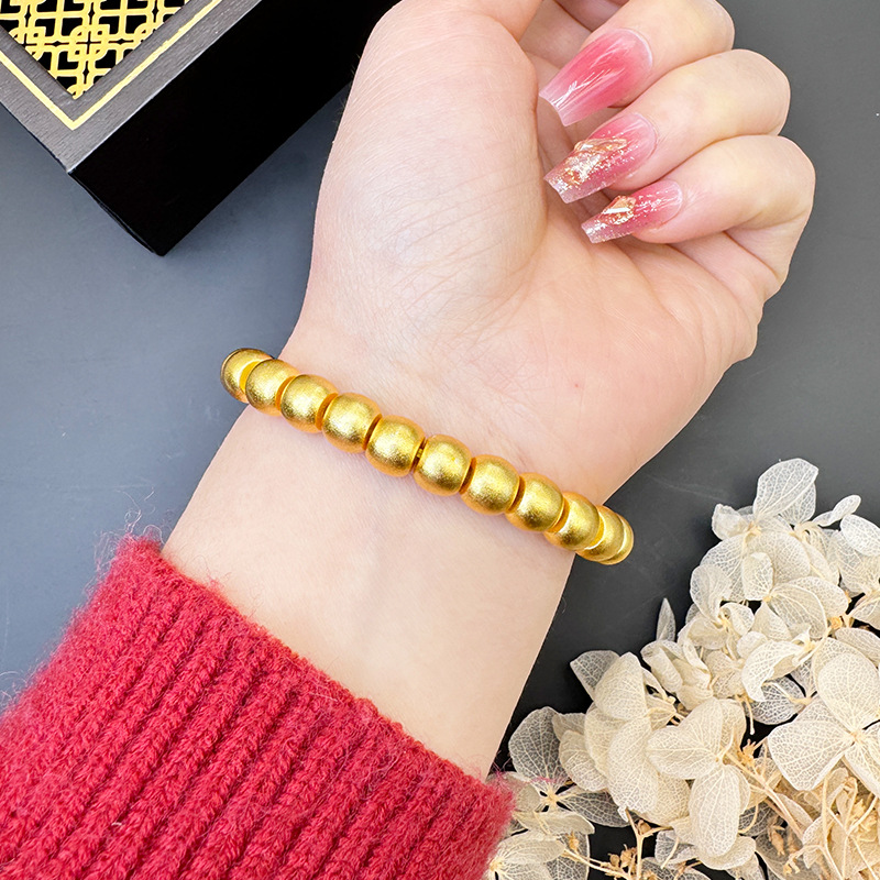 Mujeres y mujeres de oro de Vietnam, brazaletes de estilo nacional, muchas especificaciones, fabricantes de brazaletes de perlas esmerizadas, Yiwu al por mayor