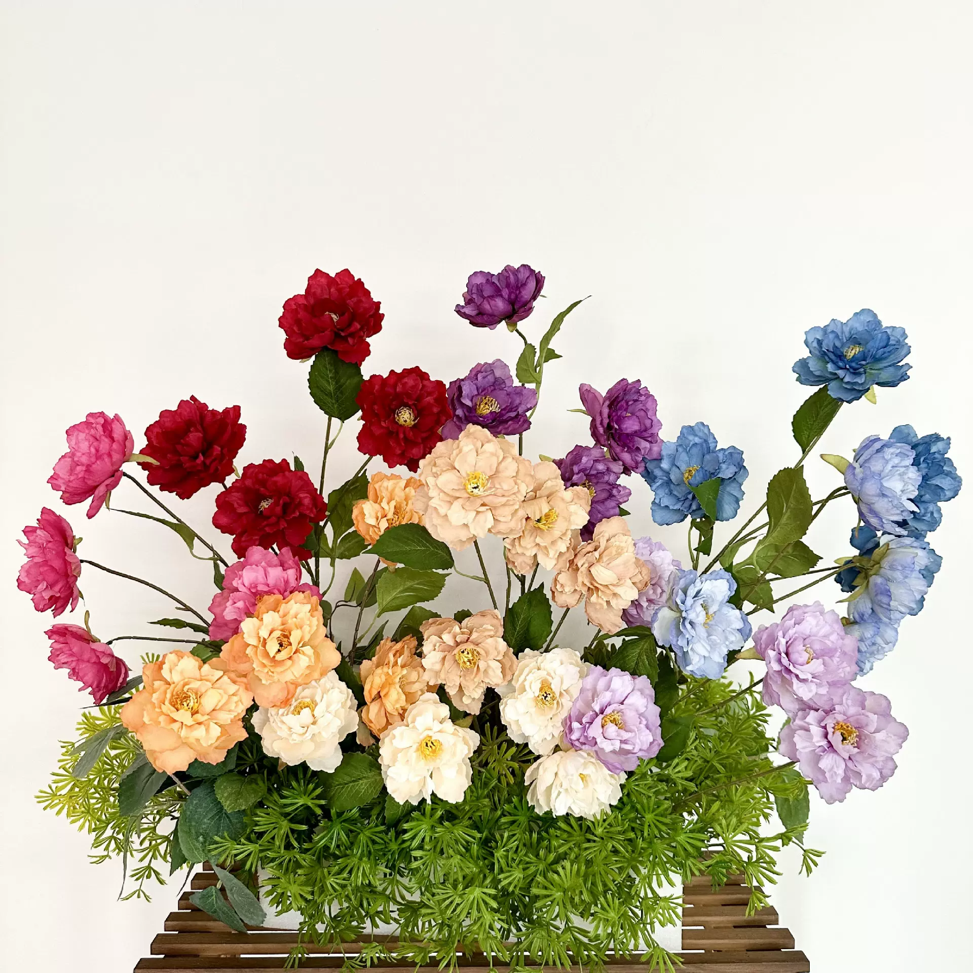 梅乙4头牡丹仿真花办公室内仿真园艺牡丹花婚礼气氛布置手捧花