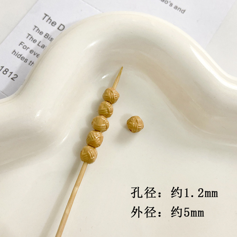 烤漆螺纹毛线珠彩色条纹diy散珠串珠手机链条包挂件饰品配件材料|undefined