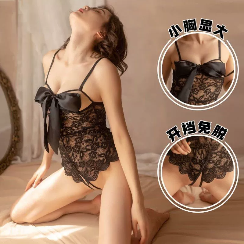 Sexy set, bodysuit with bow, uniform
