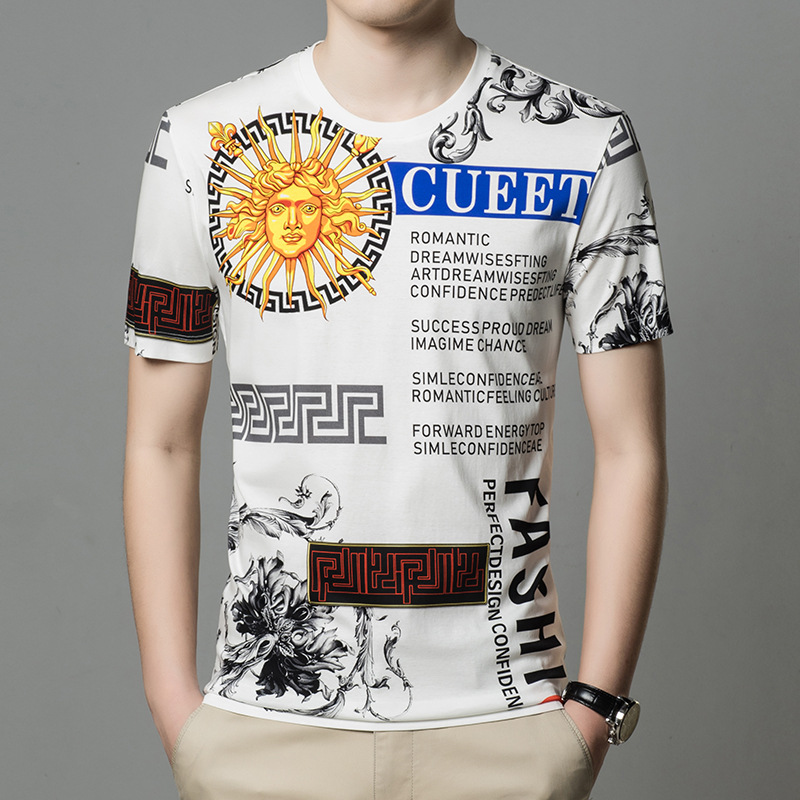 Cotton summer thin fashionable trend base body-friendly short sleeve…