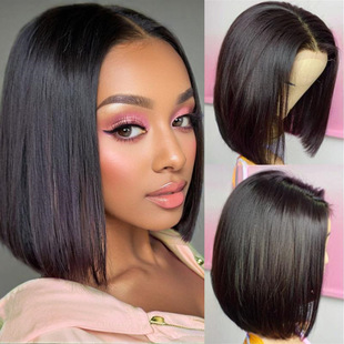 African foreign trade wig women's short hair chemical fiber mechanism headgear Europe and the United States cross-border supply of short straight hair in stock wholesale