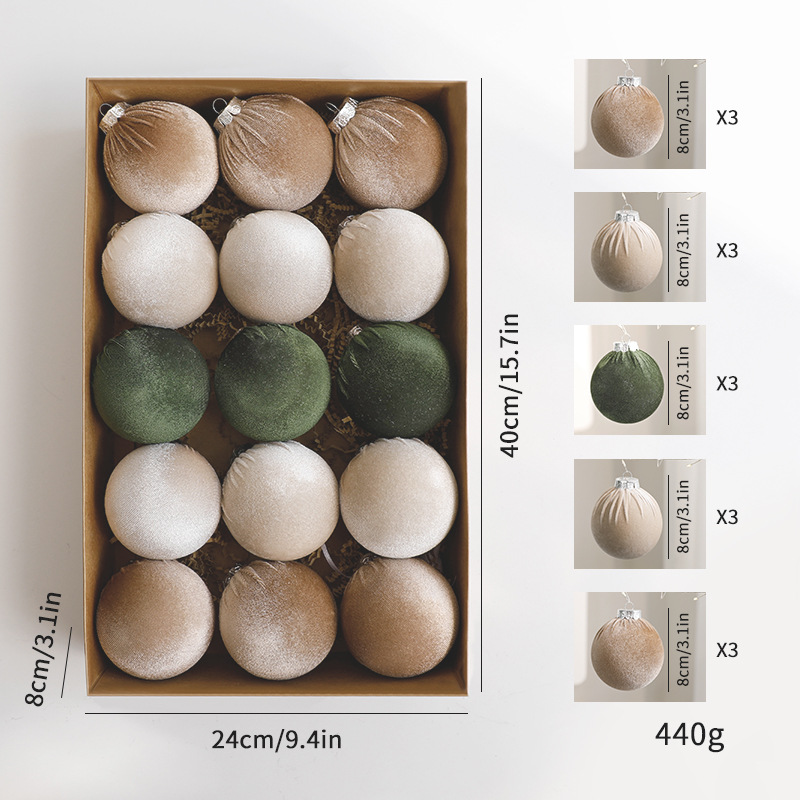 2025 nueva bola de Navidad hecha a mano bola de floquete colgante de Navidad colgante de árbol de Navidad floquete bola de Navidad bola especial