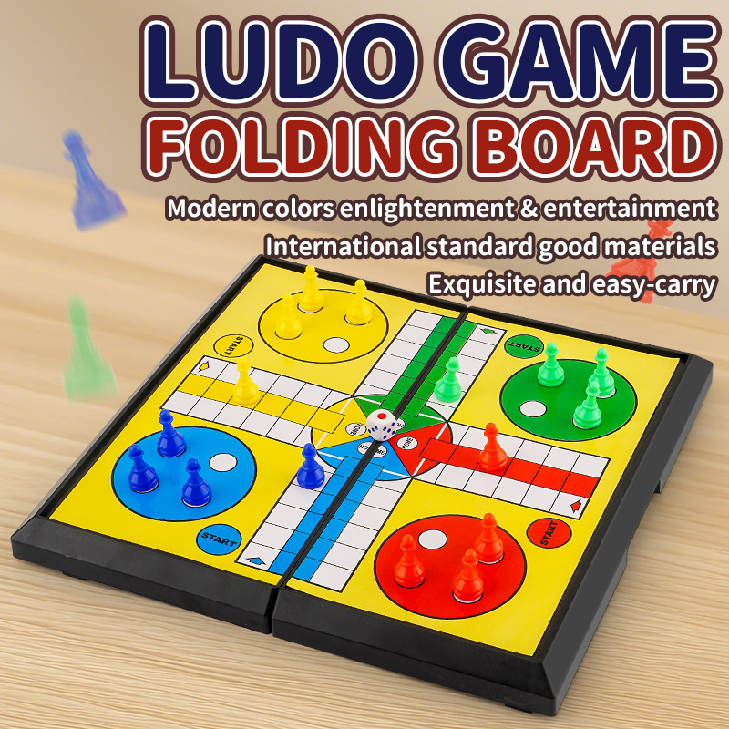 Cross-Border International Flying Chess Primary School Student Games Children's Educational Toys Portable Folding Chess Board Party Board Game Toys