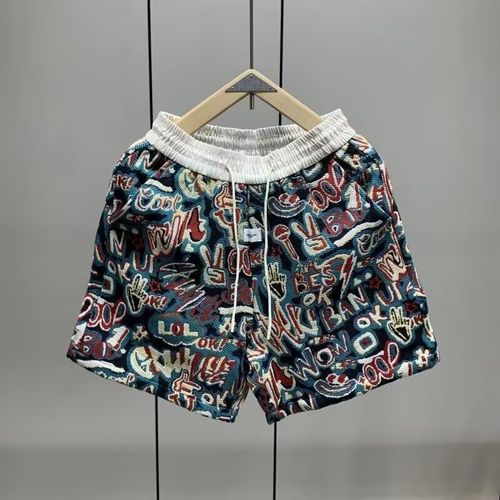 Hawaiian-style shorts for men and women, summer trendy brand sport pants, Instagram-inspired loose casual beach five-pocket pants, fashionable