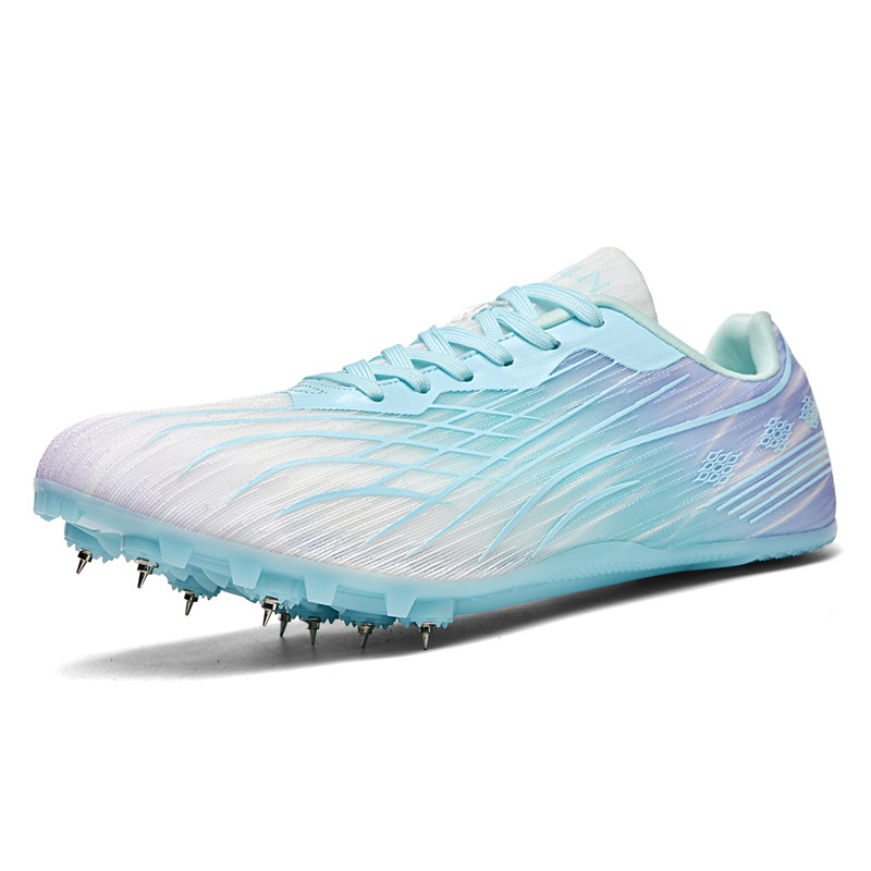 2025 nuevos zapatos de atletismo transfronterizos para hombres y mujeres zapatos de entrenamiento integral para estudiantes zapatos de clavos de sprint zapatos de clavos de salto vertical