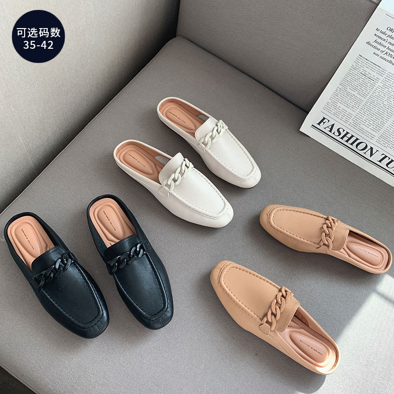 Retro autumn shoes square toe