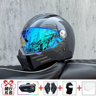 Unisex Rider Cruising Helmet Motosiklet kaskı (dəbilqə) - cement-gray-avenue-with-symphony-blue-night-vision-available-transparent-mirror-delivered-y10-soft-wheat-m