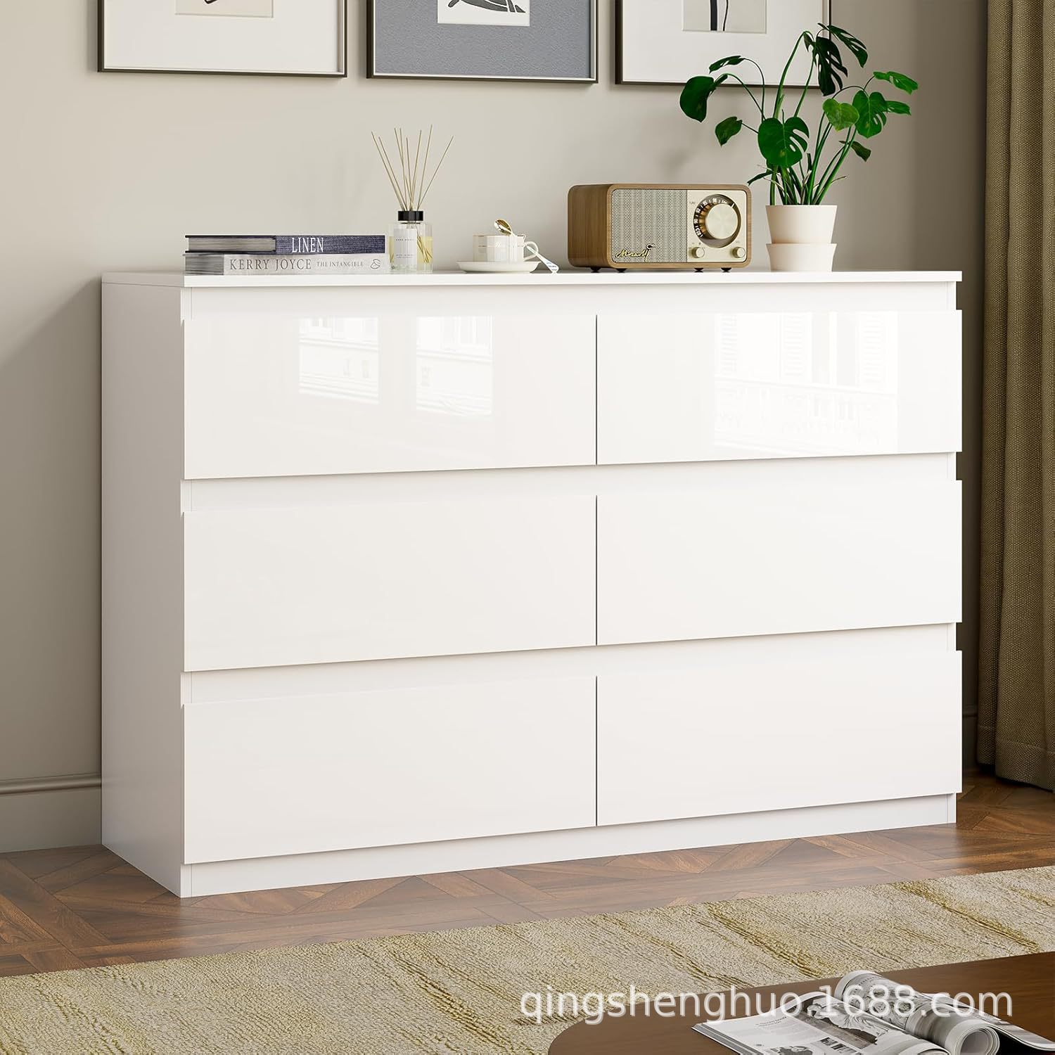 Los fabricantes suministran los muebles del dormitorio gabinete del cajón del gabinete del lado simple armario del cajón horizontal gabinete de almacenamiento