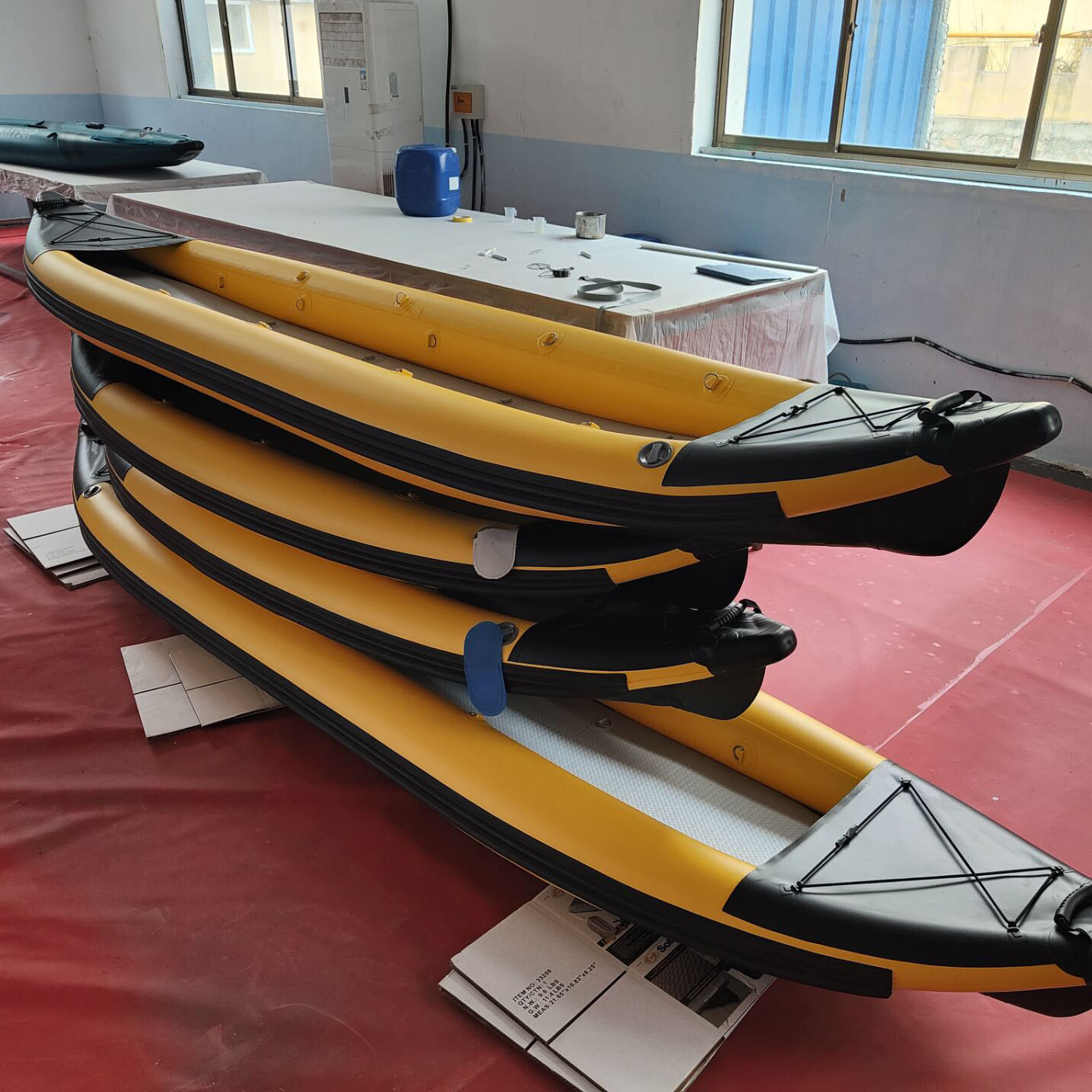 定制OEM充气皮划艇单双人三人充气独木舟橡皮艇垂钓鱼kayak漂流船