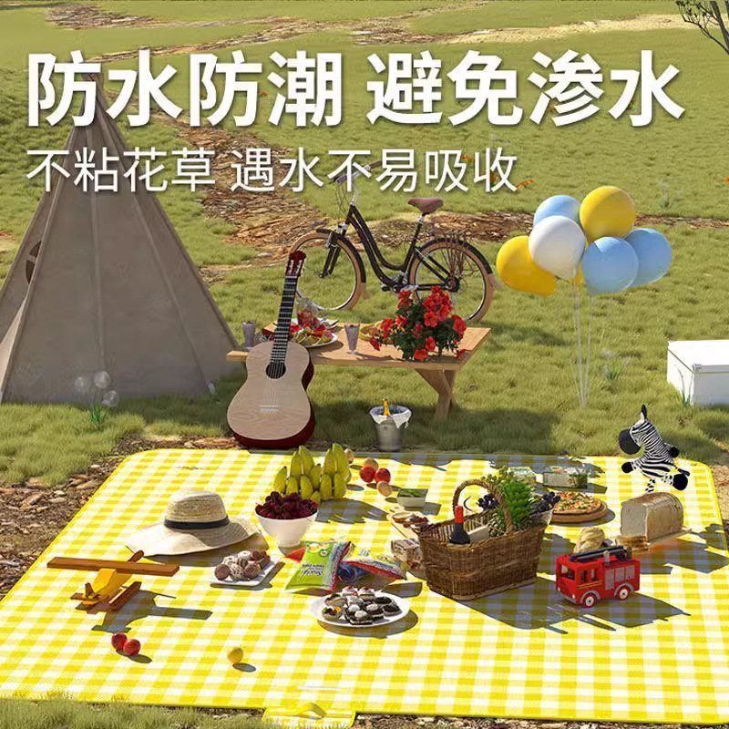 피크닉 매트 두꺼운 방수 휴대용 방습 매트 봄 나들이 접이식 피크닉 천 야외 캠핑 피크닉 장비