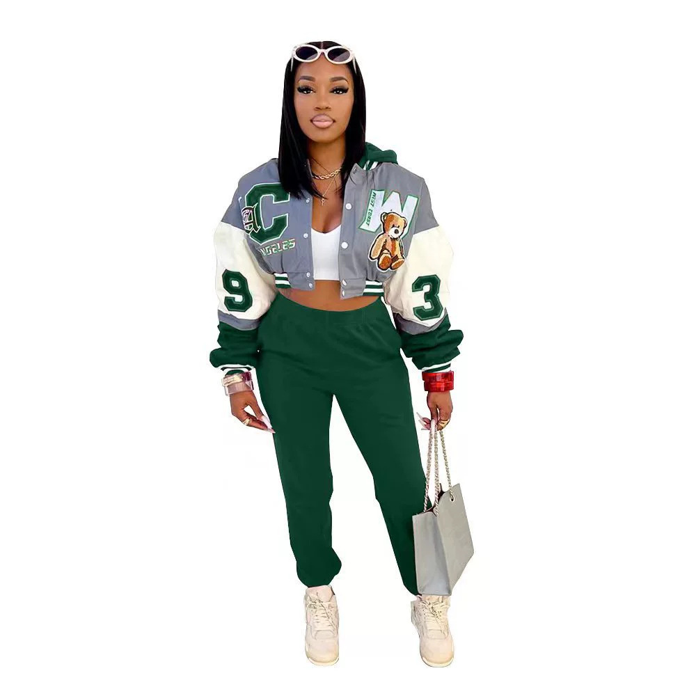 Completo da 3 pezzi con giacca da baseball di ispirazione africana alla moda (senza cappuccio): abbigliamento da strada elegante e versatile per uomo e donna_voghion.com