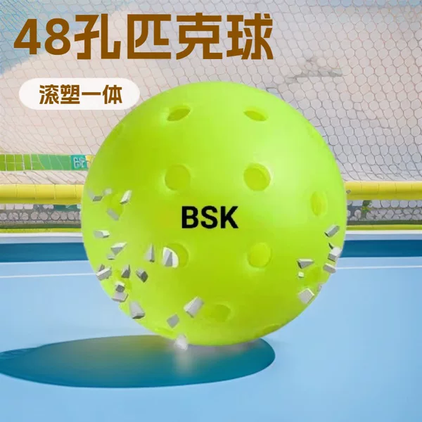 Source Manufacturer of Pickleball Balls, 48-Hole Rotomolded One-Piece Design, High Elasticity, Durable for Competition, Outdoor Use, Made of Pe Material