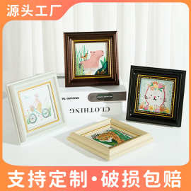 欧式复古相框迷你4寸5寸吧唧谷子展示摆台油画棒涂鸦装裱画框批发
