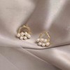 Elite earrings from pearl, silver needle, city style, high-quality style, simple and elegant design, internet celebrity, silver 925 sample, wholesale