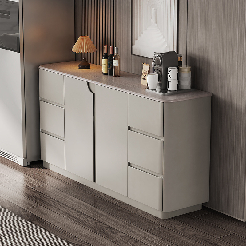 意式极简餐边柜现代轻奢大容量橱柜轻奢储物柜客厅靠墙落地收纳柜