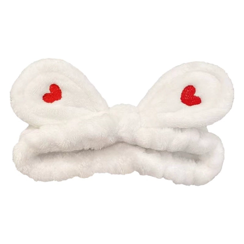 Милая плюшевая повязка для волос, Женская повязка для мытья лица, маска для мытья, повязка на голову для макияжа, повязка для волос, Женская Sweet Love